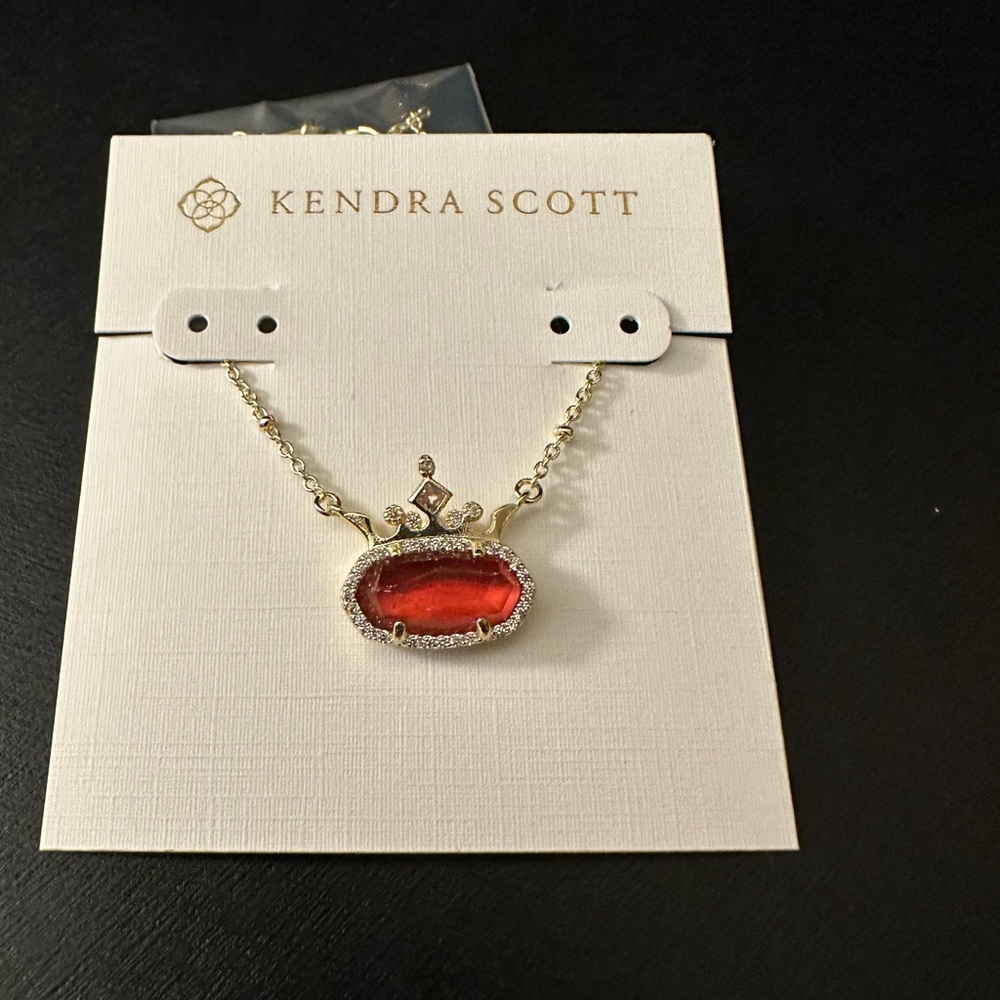 Kendra‎ Scott GoldPlated Necklace with Red Stone